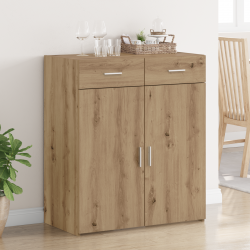 Sonata H Шкаф за съхранение Дъбово изкуство 80x42.5x93.5 см Инженерна дървесина - Шкафове, Витрини, Модулни секции