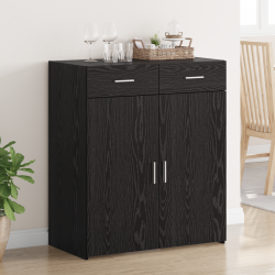 Sonata H съхранителен шкаф Черно дъбово 80x42.5x93.5 см Инженерна дървесина - Шкафове, Витрини, Модулни секции