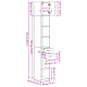 Sonata H Slim Storage Cabinet Черен дъб 30x42.5x225 см Обработена дървесина