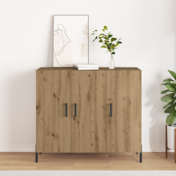 Страничен шкаф Sonata H от дъб, 90x34x80 см, от инженерна дървесина - Sonata H