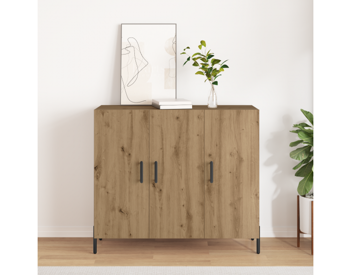 Страничен шкаф Sonata H от дъб, 90x34x80 см, от инженерна дървесина Страничен шкаф Sonata H от дъб, 90x34x80 см, от инженерна дървесина