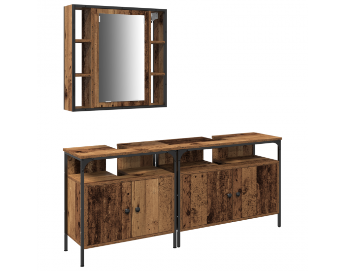 Sonata H Мивка за баня с вграден басейн в стил старо дърво