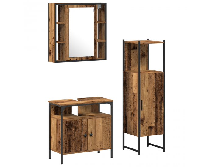 Sonata H Комплект мебели за баня от 3 части Стара дървесина