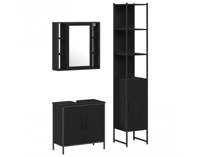 Шкаф за баня Sonata H Черен дъб 60x30x60 см Инженерна дървесина Шкаф за баня Sonata H Черен дъб 60x30x60 см Инженерна дървесина