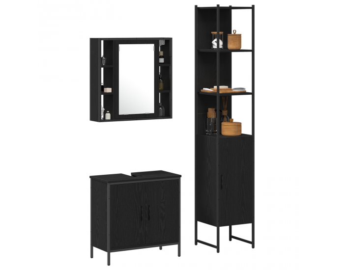 Шкаф за баня Sonata H Черен дъб 60x30x60 см Инженерна дървесина Шкаф за баня Sonata H Черен дъб 60x30x60 см Инженерна дървесина