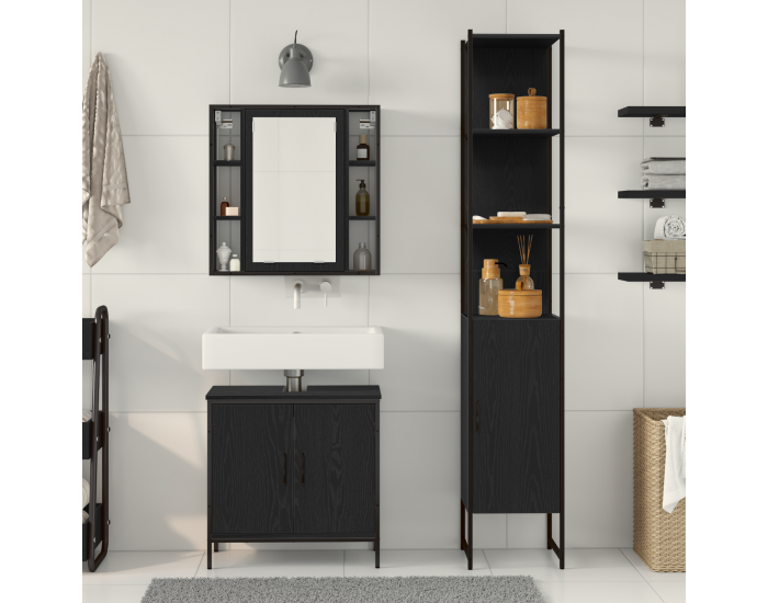 Шкаф за баня Sonata H Черен дъб 60x30x60 см Инженерна дървесина Шкаф за баня Sonata H Черен дъб 60x30x60 см Инженерна дървесина