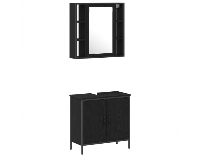Шкаф за баня Sonata H Черен дъб 60x30x60 см Инженерна дървесина Шкаф за баня Sonata H Черен дъб 60x30x60 см Инженерна дървесина