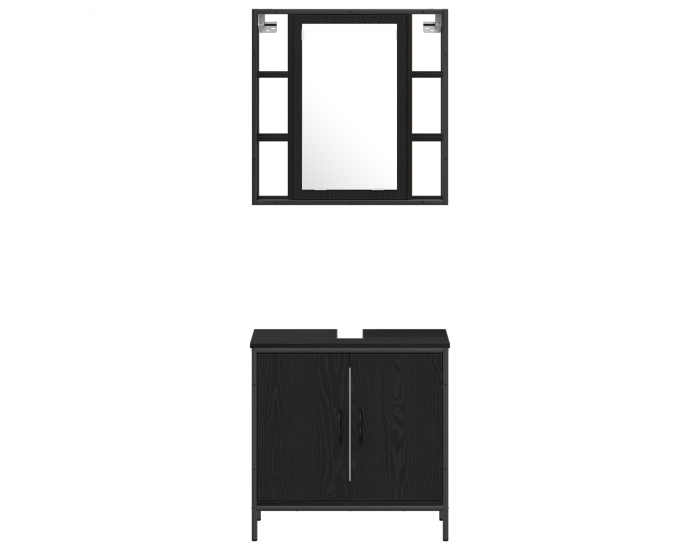 Шкаф за баня Sonata H Черен дъб 60x30x60 см Инженерна дървесина Шкаф за баня Sonata H Черен дъб 60x30x60 см Инженерна дървесина