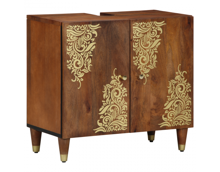 Sonata H Кабинет за мивка в банята Меден кафяв с златисти акценти