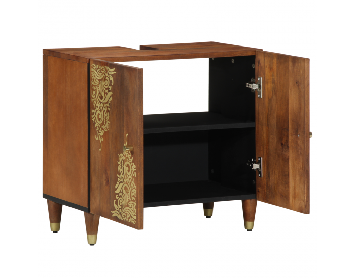 Sonata H Кабинет за мивка в банята Меден кафяв с златисти акценти