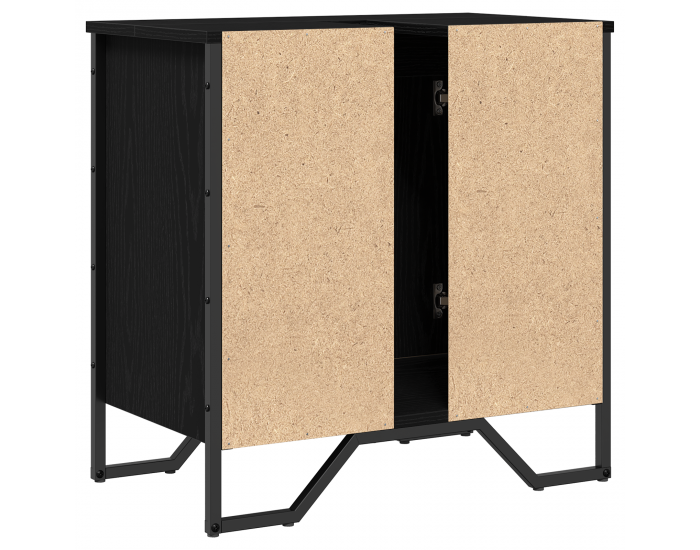 Sonata H Шкаф за мивка в баня Черен дъб 60x35x60 см Инжекционно дърво