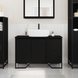 Sonata H Кабинет за мивка Черен дъб 91x35x60 см Инженерна дървесина - Комплекти