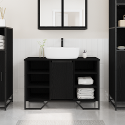 Sonata H Кабинет за мивки Черен дъб 91x35x60 см Инженерна дървесина - Комплекти
