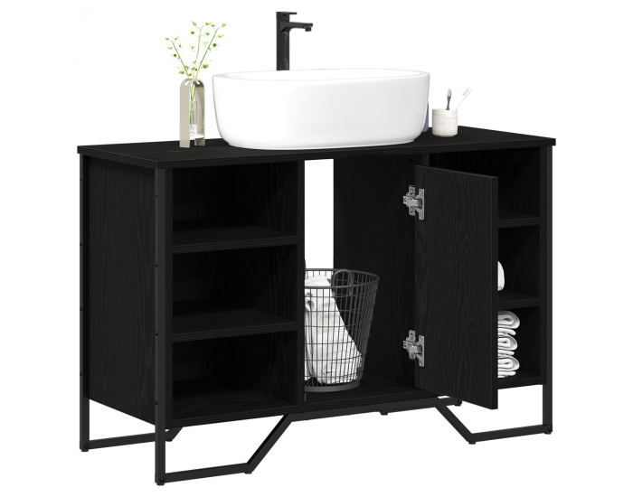 Sonata H Кабинет за мивки Черен дъб 91x35x60 см Инженерна дървесина