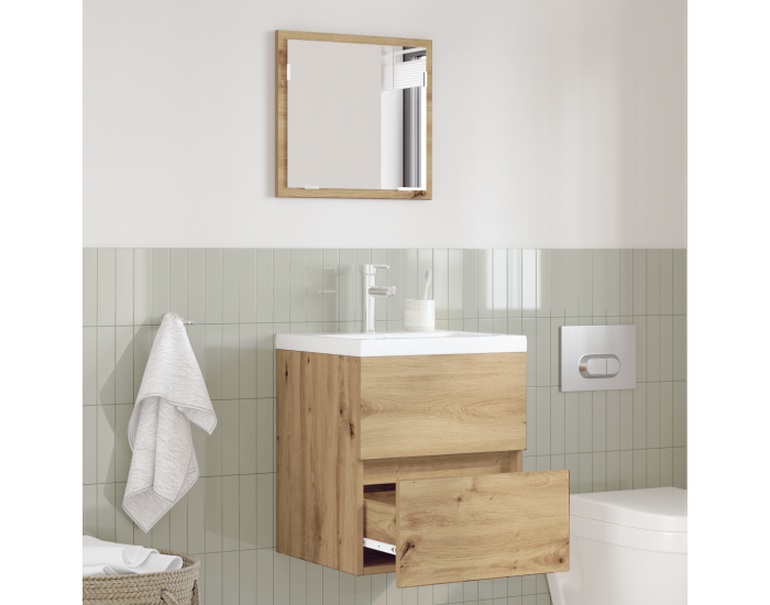 Sonata H Шкаф за баня Занаятчийски дъб МДФ Среден Съхранение