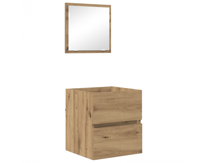 Sonata H Шкаф за баня Занаятчийски дъб МДФ Среден Съхранение