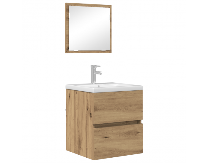 Sonata H Шкаф за баня Занаятчийски дъб МДФ Среден Съхранение