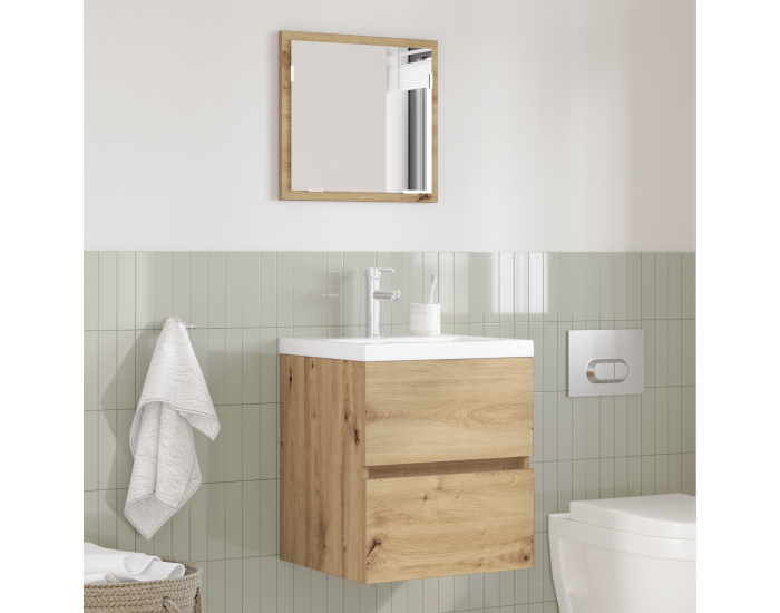 Sonata H Шкаф за баня Занаятчийски дъб МДФ Среден Съхранение