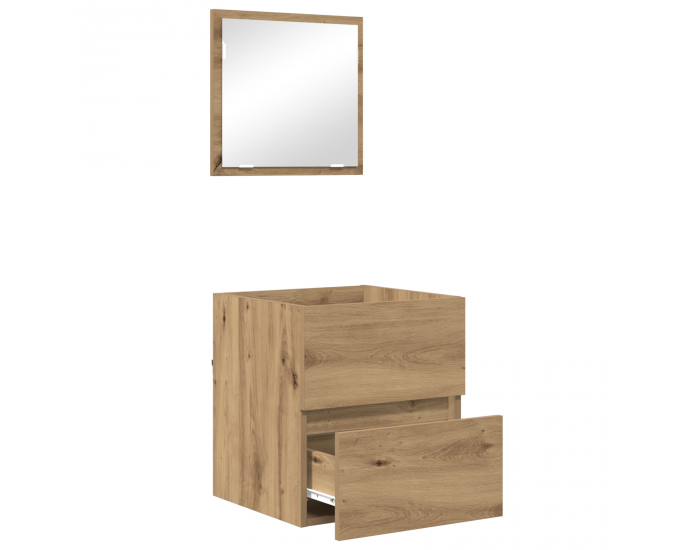 Sonata H Шкаф за баня Занаятчийски дъб МДФ Среден Съхранение