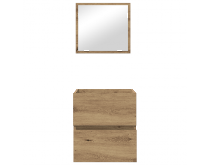 Sonata H Шкаф за баня Занаятчийски дъб МДФ Среден Съхранение