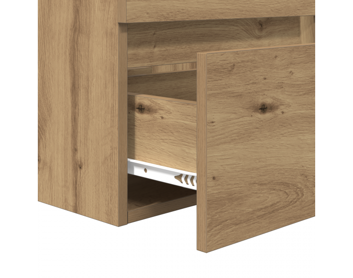 Sonata H Шкаф за баня Занаятчийски дъб МДФ Среден Съхранение