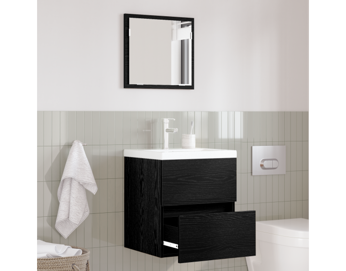 Sonata H Кабинет за баня - Черен дъб Дървесина Стандартен Съхранение