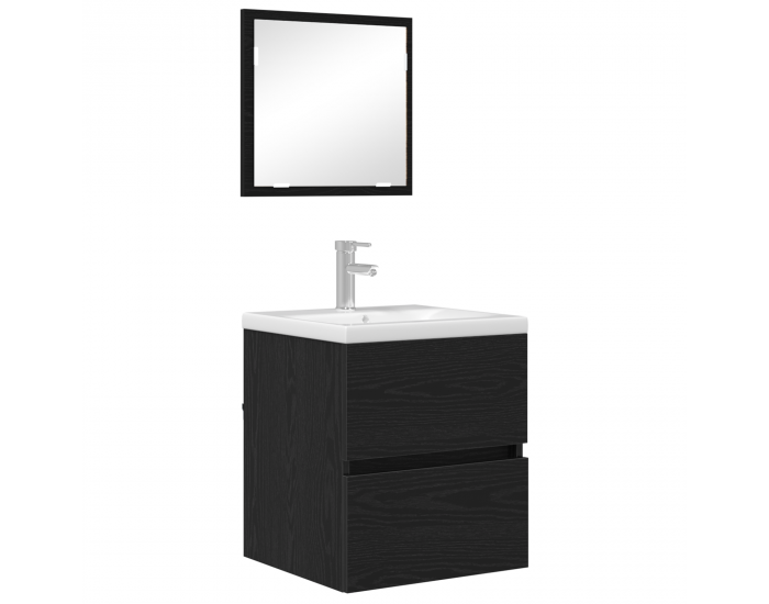 Sonata H Кабинет за баня - Черен дъб Дървесина Стандартен Съхранение