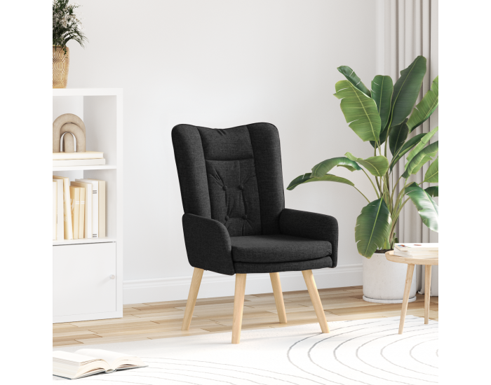 Sonata H Релаксиращ стол Черен текстил