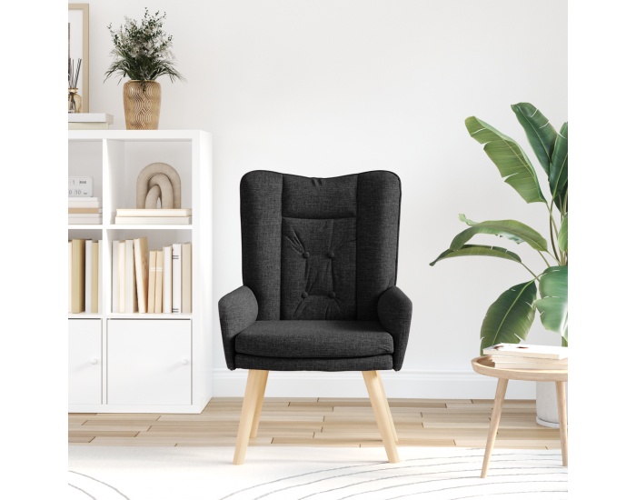 Sonata H Релаксиращ стол Черен текстил