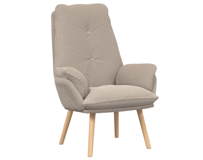 Sonata H Релаксиращ стол Светлосив къдрав плат, подобен на вълна