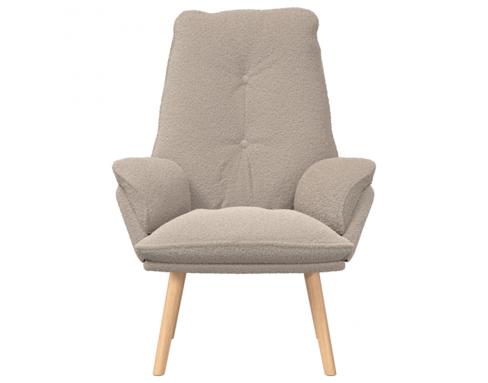 Sonata H Релаксиращ стол Светлосив къдрав плат, подобен на вълна