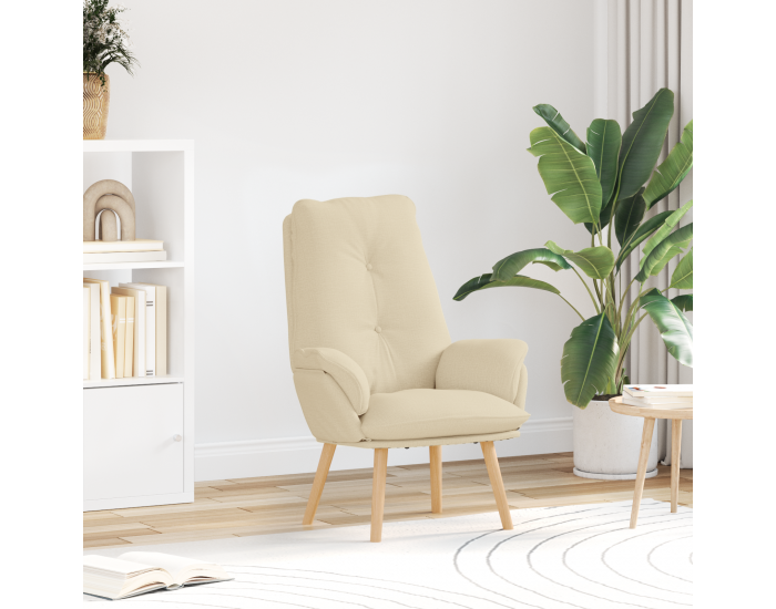 Sonata H Релаксиращ стол Кремав текстил