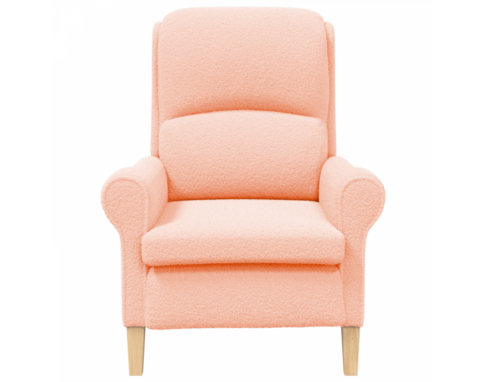 Sonata H Ергономичен фотьойл Розов Тъкан, Дърво Среден Ергономичен