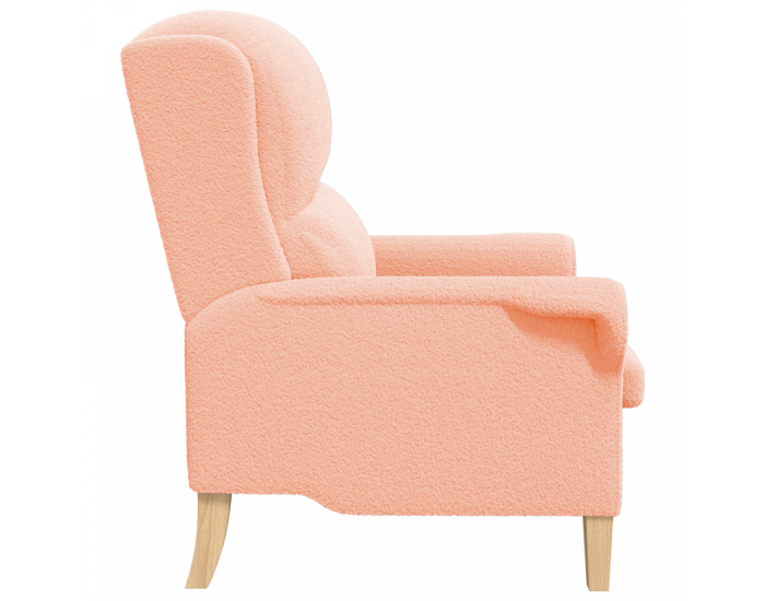 Sonata H Ергономичен фотьойл Розов Тъкан, Дърво Среден Ергономичен