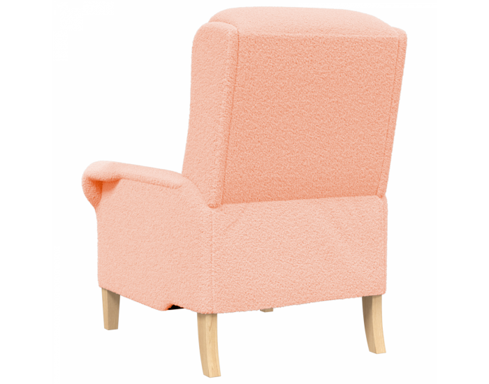 Sonata H Ергономичен фотьойл Розов Тъкан, Дърво Среден Ергономичен