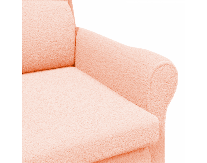 Sonata H Ергономичен фотьойл Розов Тъкан, Дърво Среден Ергономичен