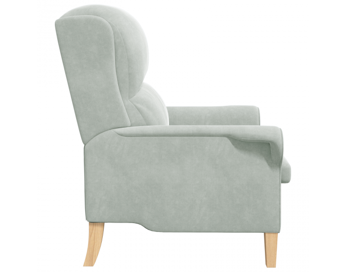 Sonata H Светлосив фотьойл Светлосив Тъкан с дървени крака Стандартен