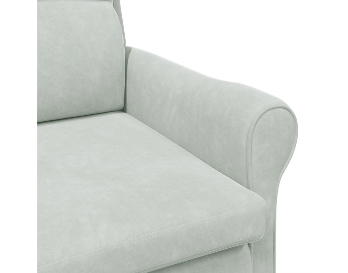 Sonata H Светлосив фотьойл Светлосив Тъкан с дървени крака Стандартен