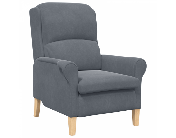 Sonata H Тъмен Сив Фотьойл Тъмен Сив Тъкан с дървени крака Стандартен