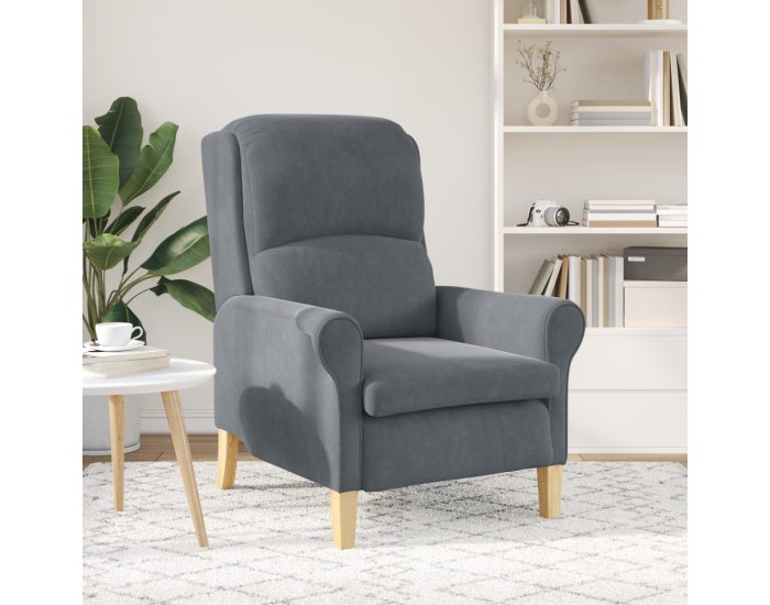 Sonata H Тъмен Сив Фотьойл Тъмен Сив Тъкан с дървени крака Стандартен