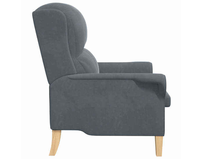 Sonata H Тъмен Сив Фотьойл Тъмен Сив Тъкан с дървени крака Стандартен