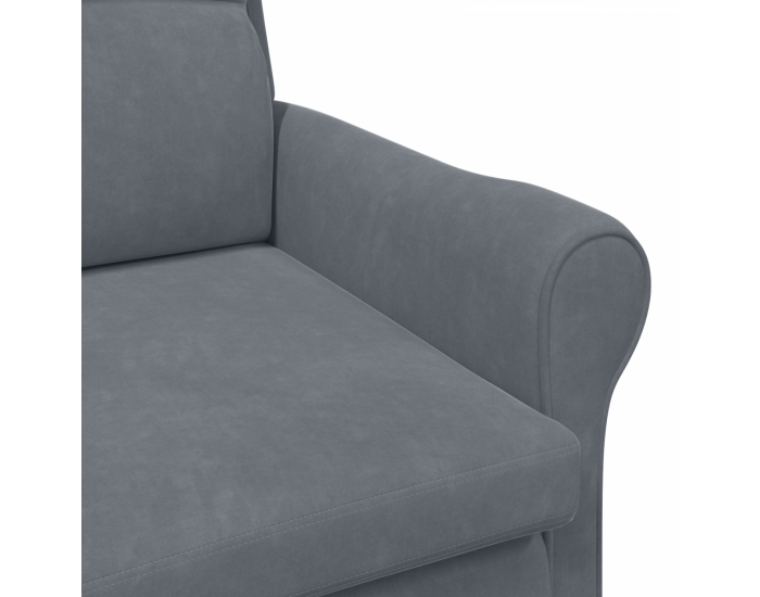 Sonata H Тъмен Сив Фотьойл Тъмен Сив Тъкан с дървени крака Стандартен