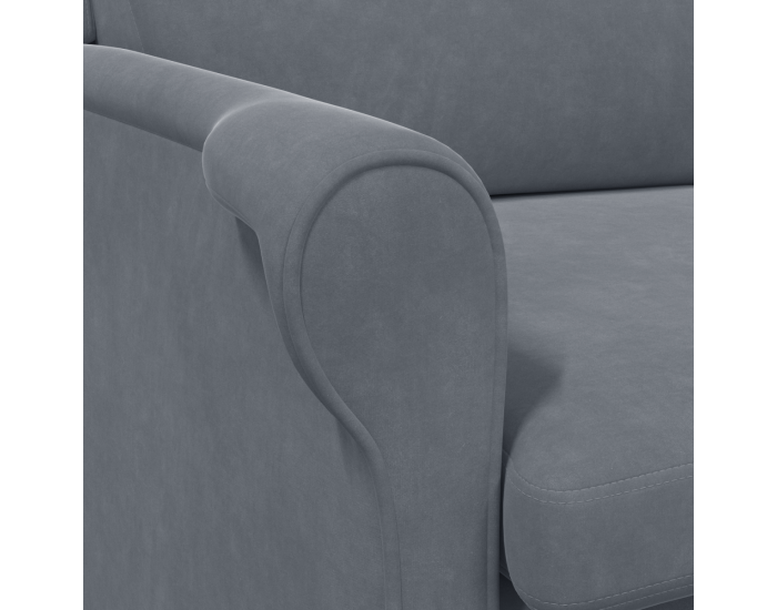 Sonata H Тъмен Сив Фотьойл Тъмен Сив Тъкан с дървени крака Стандартен