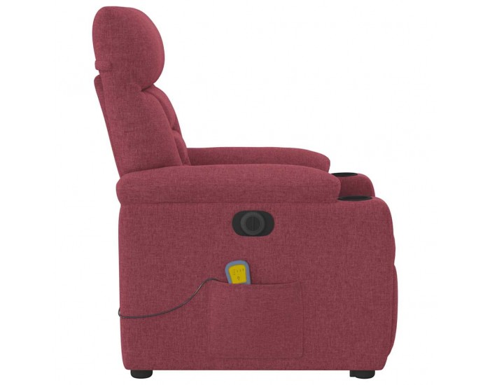 Sonata H Електрически изправящ масажен реклайнер виненочервен текстил