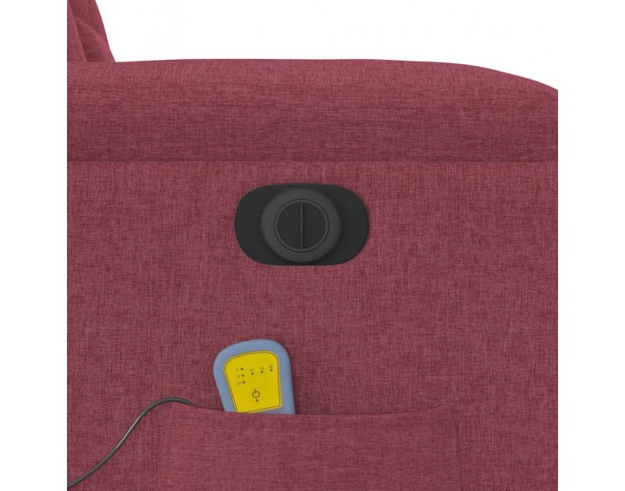 Sonata H Електрически изправящ масажен реклайнер виненочервен текстил