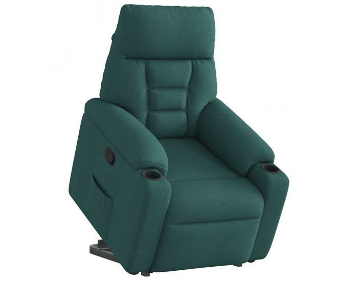 Sonata H Изправящ реклайнер стол, тъмнозелен, текстил