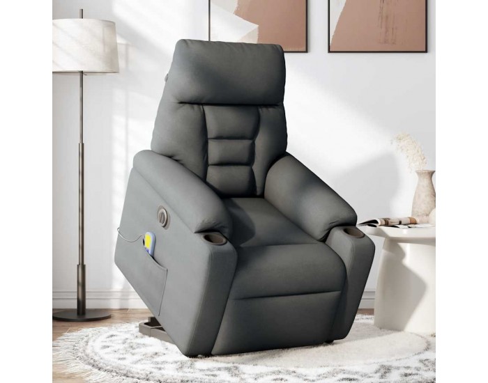 Sonata H Електрически изправящ масажен реклайнер стол тъмносив текстил