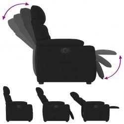 Sonata H Електрически стол реклайнер, черен, текстил - Фотьойли