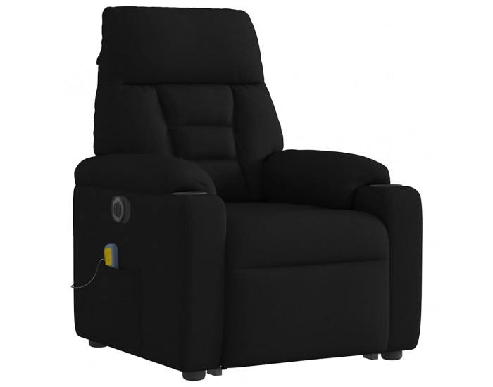 Sonata H Електрически изправящ масажен реклайнер стол черен текстил