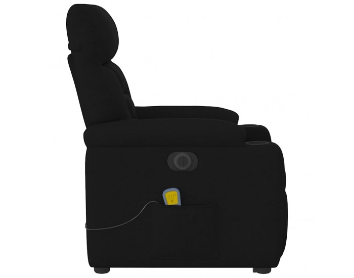 Sonata H Електрически изправящ масажен реклайнер стол черен текстил